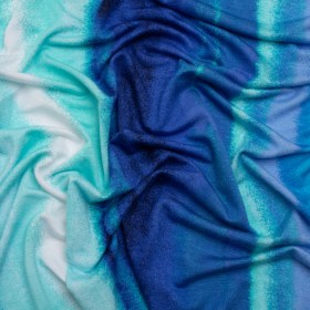 Stretch Rayon Jersey – Blue and Seafoam Soft Stripes Stretch Rayon Jersey – Blue and Seafoam Soft Stripes