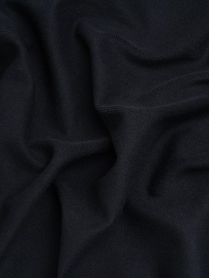 Stretch Cotton and Nylon Twill French Terry Knit – Black and Midnight Stretch Cotton and Nylon Twill French Terry Knit – Black and Midnight