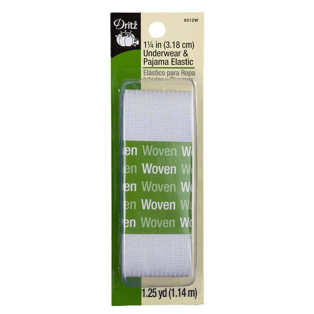 Dritz White Underwear and PJ Elastic – 1.25 in x 1.25 yd Dritz White Underwear and PJ Elastic – 1.25 in x 1.25 yd