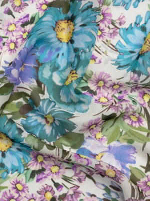 Mood Exclusive White Rhapsody in Bloom Viscose Georgette Mood Exclusive White Rhapsody in Bloom Viscose Georgette