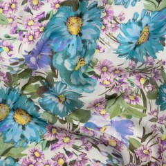 Mood Exclusive White Rhapsody in Bloom Viscose Georgette Mood Exclusive White Rhapsody in Bloom Viscose Georgette