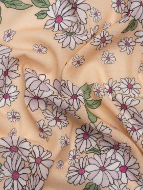 Cotton Gauze – Peach Floral – Mood Exclusive Flower Fanatic Print Cotton Gauze – Peach Floral – Mood Exclusive Flower Fanatic Print