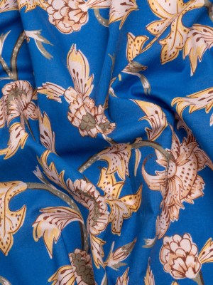 Cotton Voile Print – Cobalt Leafy Floral – Mood Exclusive Whispering Willows Cotton Voile Print – Cobalt Leafy Floral – Mood Exclusive Whispering Willows