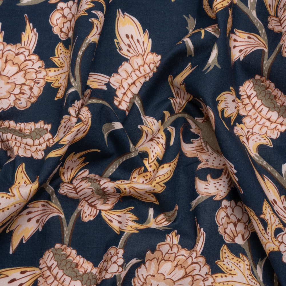 Cotton Voile Print – Navy Leafy Floral – Mood Exclusive Whispering Willows Cotton Voile Print – Navy Leafy Floral – Mood Exclusive Whispering Willows