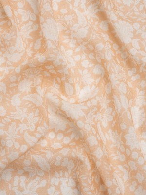Cotton Gauze – Beige and White Floral – Mood Exclusive Simple Somethings Print Cotton Gauze – Beige and White Floral – Mood Exclusive Simple Somethings Print
