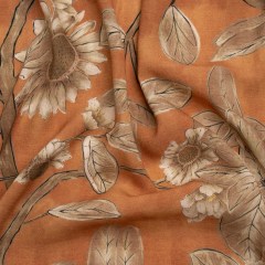 Sustainable Viscose Crepe Print – Burnt Orange and Brown Floral – Mood Exclusive Dolomite Daisies Sustainable Viscose Crepe Print – Burnt Orange and Brown Floral – Mood Exclusive Dolomite Daisies