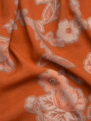 Sustainable Viscose Crepe Print – Beige, Peach and Red Floral – Mood Exclusive Saffron Lawn Sustainable Viscose Crepe Print – Beige, Peach and Red Floral – Mood Exclusive Saffron Lawn