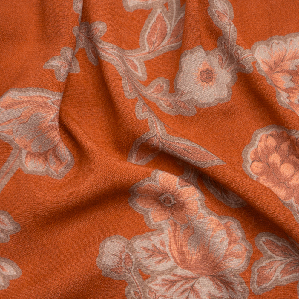Sustainable Viscose Crepe Print – Beige, Peach and Red Floral – Mood Exclusive Saffron Lawn Sustainable Viscose Crepe Print – Beige, Peach and Red Floral – Mood Exclusive Saffron Lawn