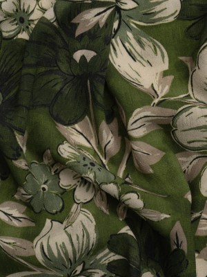 Sustainable Viscose Crepe Print – Green and White Floral – Mood Exclusive Crowded Fields Sustainable Viscose Crepe Print – Green and White Floral – Mood Exclusive Crowded Fields
