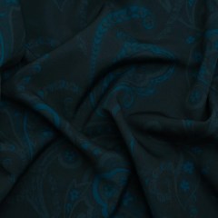 Stretch Polyester Woven Print – Dark Navy Paisley – Mood Exclusive Midnight Flight Stretch Polyester Woven Print – Dark Navy Paisley – Mood Exclusive Midnight Flight