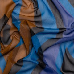 Polyester Chiffon Print with Metallic Pinstripes – Purple, Brown and Blue Diamonds – Mood Exclusive Purely Prismatic Polyester Chiffon Print with Metallic Pinstripes – Purple, Brown and Blue Diamonds – Mood Exclusive Purely Prismatic