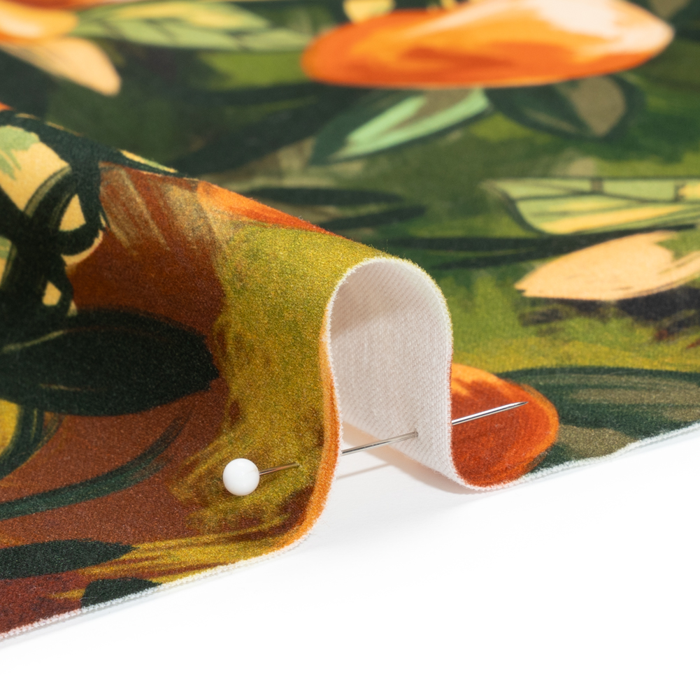 Mood Exclusive Orange Zest Grove Stretch Brushed Cotton Woven Mood Exclusive Orange Zest Grove Stretch Brushed Cotton Woven