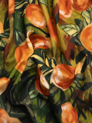 Mood Exclusive Orange Zest Grove Stretch Brushed Cotton Woven Mood Exclusive Orange Zest Grove Stretch Brushed Cotton Woven