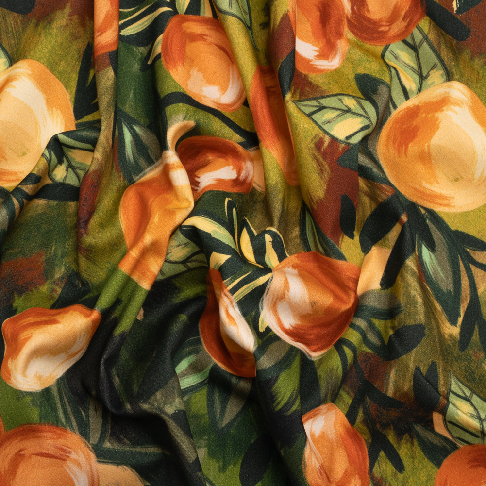 Mood Exclusive Orange Zest Grove Stretch Brushed Cotton Woven Mood Exclusive Orange Zest Grove Stretch Brushed Cotton Woven