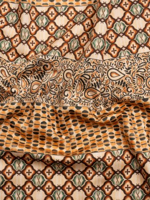 Mood Exclusive Orange Tropic Arrangement Stretch Cotton Sateen Mood Exclusive Orange Tropic Arrangement Stretch Cotton Sateen