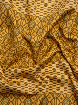 Mood Exclusive Yellow Tropic Arrangement Stretch Cotton Sateen Mood Exclusive Yellow Tropic Arrangement Stretch Cotton Sateen