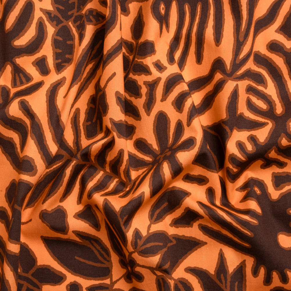 Mood Exclusive Orange Folklore Fundamentals Stretch Cotton Poplin Mood Exclusive Orange Folklore Fundamentals Stretch Cotton Poplin