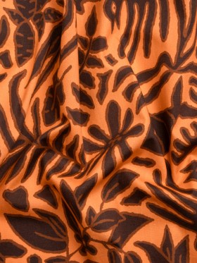 Mood Exclusive Orange Folklore Fundamentals Stretch Cotton Poplin Mood Exclusive Orange Folklore Fundamentals Stretch Cotton Poplin