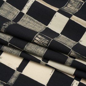 Cotton Poplin – Black and Cream Checks – City Blocked Print – Mood Exclusive Metro Collection Cotton Poplin – Black and Cream Checks – City Blocked Print – Mood Exclusive Metro Collection