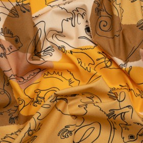 Stretch Cotton Poplin Print – Gold Chameleons – Mood Exclusive Commander of Camouflage Stretch Cotton Poplin Print – Gold Chameleons – Mood Exclusive Commander of Camouflage