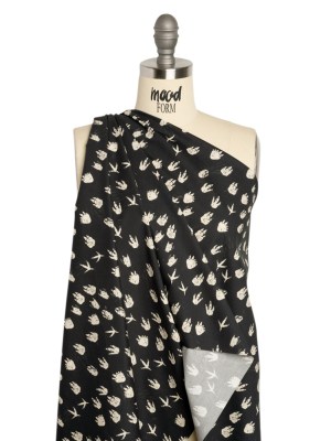 Stretch Cotton Poplin Print – Black Dinosaur Footprints – Mood Exclusive Jurassic Jubilee Stretch Cotton Poplin Print – Black Dinosaur Footprints – Mood Exclusive Jurassic Jubilee