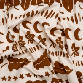 Stretch Cotton Twill Print – Brown Cartoon Objects Stripes – Mood Exclusive Star Anise Stretch Cotton Twill Print – Brown Cartoon Objects Stripes – Mood Exclusive Star Anise