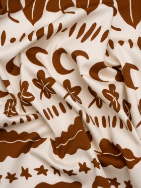 Stretch Cotton Twill Print – Brown Cartoon Objects Stripes – Mood Exclusive Star Anise Stretch Cotton Twill Print – Brown Cartoon Objects Stripes – Mood Exclusive Star Anise