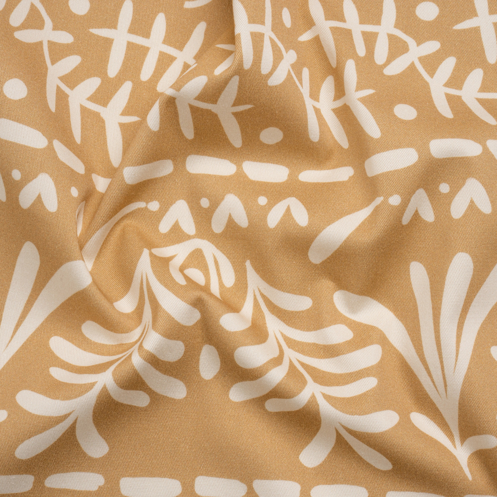 Mood Exclusive Tan Vegetation View Stretch Cotton Twill Mood Exclusive Tan Vegetation View Stretch Cotton Twill