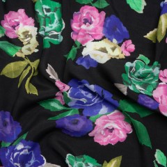 Viscose Crepe Print – Pink, Blue and Green Floral – Mood Exclusive Vicariously Vibrant Viscose Crepe Print – Pink, Blue and Green Floral – Mood Exclusive Vicariously Vibrant
