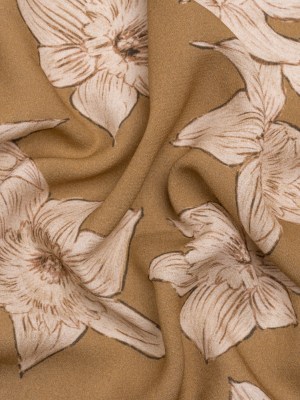 Viscose Crepe Print – Brown and Beige Floral – Mood Exclusive Dear Darling Viscose Crepe Print – Brown and Beige Floral – Mood Exclusive Dear Darling