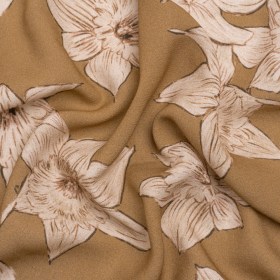 Viscose Crepe Print – Brown and Beige Floral – Mood Exclusive Dear Darling Viscose Crepe Print – Brown and Beige Floral – Mood Exclusive Dear Darling