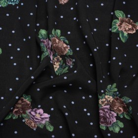 Viscose Crepe Print – Black, Lavender and Rust Red Polka Dots and Florals – Mood Exclusive Bring on Beauty Viscose Crepe Print – Black, Lavender and Rust Red Polka Dots and Florals – Mood Exclusive Bring on Beauty