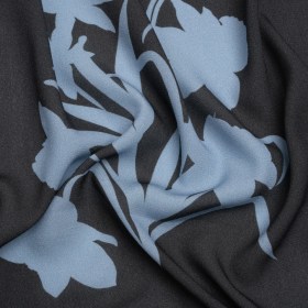 Viscose Crepe Print – Black and Blue Floral – Mood Exclusive April Ever After Viscose Crepe Print – Black and Blue Floral – Mood Exclusive April Ever After