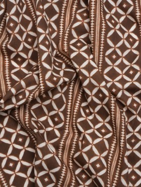 Cotton Poplin Print – Brown Diamonds and Stripes – Mood Exclusive Back to Back Cotton Poplin Print – Brown Diamonds and Stripes – Mood Exclusive Back to Back