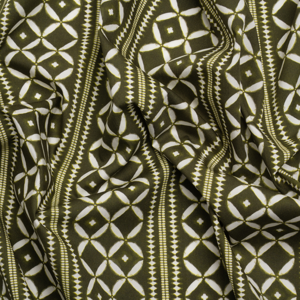 Cotton Poplin Print – Green Diamonds and Stripes – Mood Exclusive Back to Back Cotton Poplin Print – Green Diamonds and Stripes – Mood Exclusive Back to Back