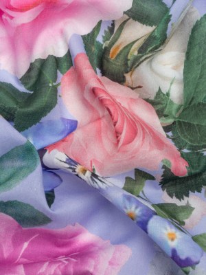 Mood Exclusive Periwinkle Picture Perfect Petals Cotton Voile Mood Exclusive Periwinkle Picture Perfect Petals Cotton Voile