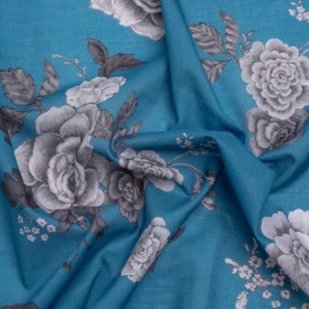 Mood Exclusive Blue Gardener’s Gift Cotton Voile Mood Exclusive Blue Gardener’s Gift Cotton Voile