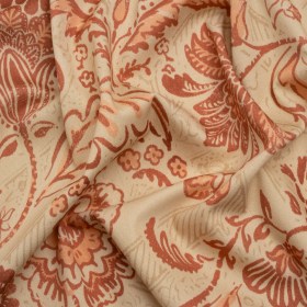 Stretch Cotton Twill Print – Beige and Orange Floral – Mood Exclusive Aromatic Aria Stretch Cotton Twill Print – Beige and Orange Floral – Mood Exclusive Aromatic Aria