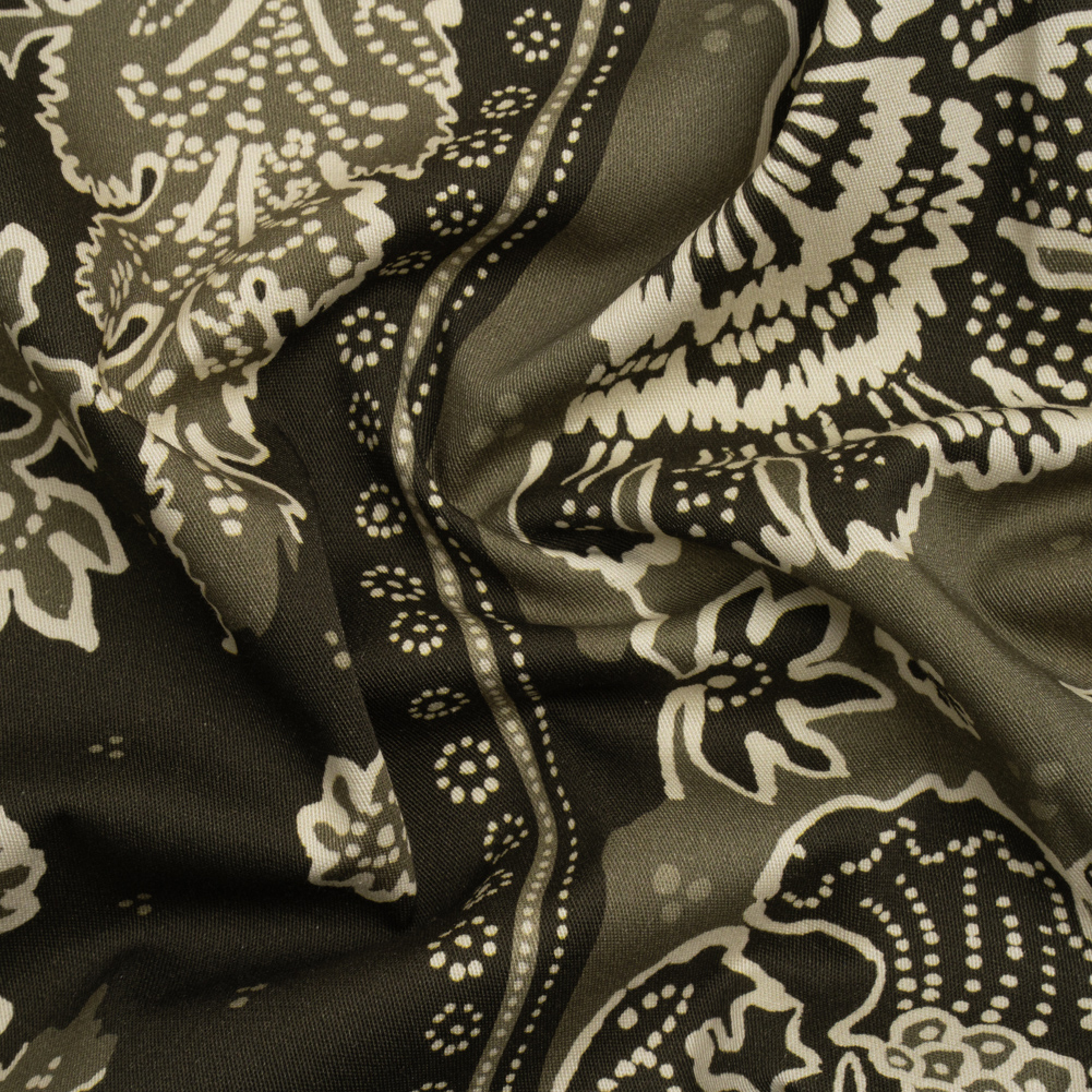 Stretch Cotton Twill Panel – Olive Floral Blocks – Mood Exclusive Maple Hill Heights Stretch Cotton Twill Panel – Olive Floral Blocks – Mood Exclusive Maple Hill Heights