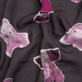 Slubbed Viscose Woven Print – Purple and Pink Female Portraits – Mood Exclusive Phenomenal Woman Slubbed Viscose Woven Print – Purple and Pink Female Portraits – Mood Exclusive Phenomenal Woman