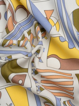 Mood Exclusive Light Blue Shape of the World Stretch Sustainable Rayon Batiste Mood Exclusive Light Blue Shape of the World Stretch Sustainable Rayon Batiste