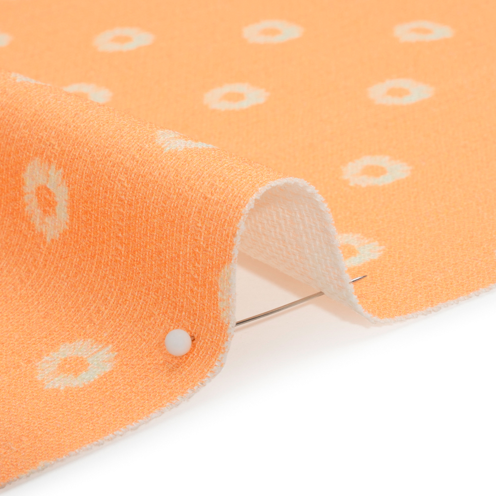 Mood Exclusive Orange Paisley Park Stretch Cotton Woven