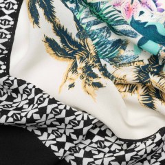 Viscose Crepe Print – Black, White and Blue Palm Tree Circles – Mood Exclusive Picturesque Porthole Viscose Crepe Print – Black, White and Blue Palm Tree Circles – Mood Exclusive Picturesque Porthole