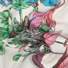 Viscose Crepe Print – Pink, Blue and Green Floral – Mood Exclusive Painted Petals Viscose Crepe Print – Pink, Blue and Green Floral – Mood Exclusive Painted Petals