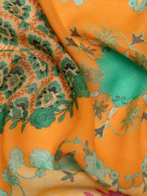 Mood Exclusive Orange Villa of Vitality Viscose Georgette Mood Exclusive Orange Villa of Vitality Viscose Georgette