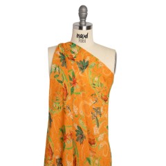 Mood Exclusive Orange Swooping Grounds Viscose Georgette Mood Exclusive Orange Swooping Grounds Viscose Georgette