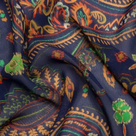 Mood Exclusive Navy Attraction of Pattern Viscose Georgette Mood Exclusive Navy Attraction of Pattern Viscose Georgette