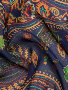 Mood Exclusive Navy Attraction of Pattern Viscose Georgette Mood Exclusive Navy Attraction of Pattern Viscose Georgette