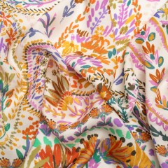 Viscose and Linen Twill Panel – White and Rainbow Paisley and Floral – Mood Exclusive Realized Wonders Viscose and Linen Twill Panel – White and Rainbow Paisley and Floral – Mood Exclusive Realized Wonders