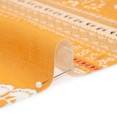 Viscose and Linen Woven Print – Yellow and White Lace and Floral Stripes – Mood Exclusive Lace and Ribbons Viscose and Linen Woven Print – Yellow and White Lace and Floral Stripes – Mood Exclusive Lace and Ribbons